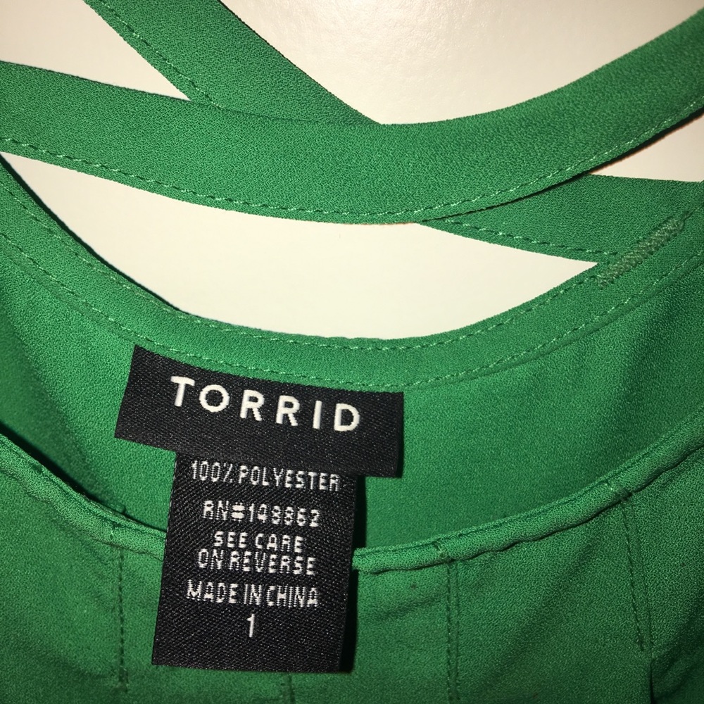 Torrid green tank SZ1. Adjustable straps - Picture 5 of 5